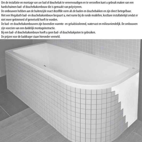 Ligbad Society 190X80X50 Cm Gebroken Wit, Doe-het-zelf en Verbouw, Sanitair, Ophalen of Verzenden