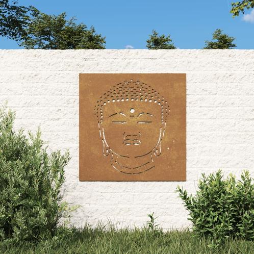 vidaXL Wanddecoratie tuin boeddhahoofd-ontwerp 55x55 cm, Huis en Inrichting, Woonaccessoires | Schilderijen, Tekeningen en Foto's