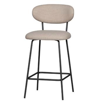 WOOOD Kjeld Barstoel - Geweven stof - Naturel - 93x46x52 beschikbaar voor biedingen