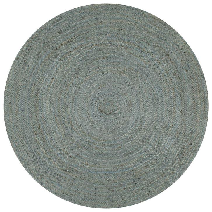vidaXL Vloerkleed handgemaakt rond 150 cm jute olijfgroen, Huis en Inrichting, Stoffering | Tapijten en Kleden, Groen, Nieuw, Verzenden
