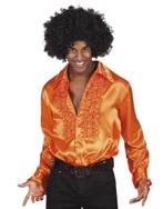 Oranje disco blouse, Verzenden, Nieuw, Feestartikel