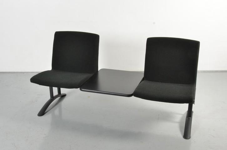 Beta bank, zwart, 155 x 62 cm, 2-zits bank incl. tafel, Zakelijke goederen, Kantoor en Winkelinrichting | Kantoormeubilair en Inrichting
