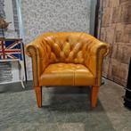 Chesterfield Club Chair Gouden Eik - The Chesterfield Brand, Huis en Inrichting, Ophalen of Verzenden, Nieuw, Leer, Chesterfield