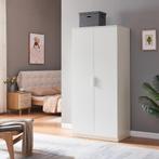 Kledingkast Eiselfing 176x80x52 cm met 4 vakken wit [en.casa, Huis en Inrichting, Kasten | Kledingkasten, Verzenden, Nieuw