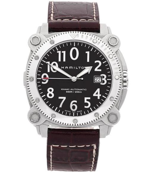 Hamilton Khaki Navy H78555533 uit 2010, Sieraden, Tassen en Uiterlijk, Horloges | Heren, Polshorloge, Gebruikt, Verzenden