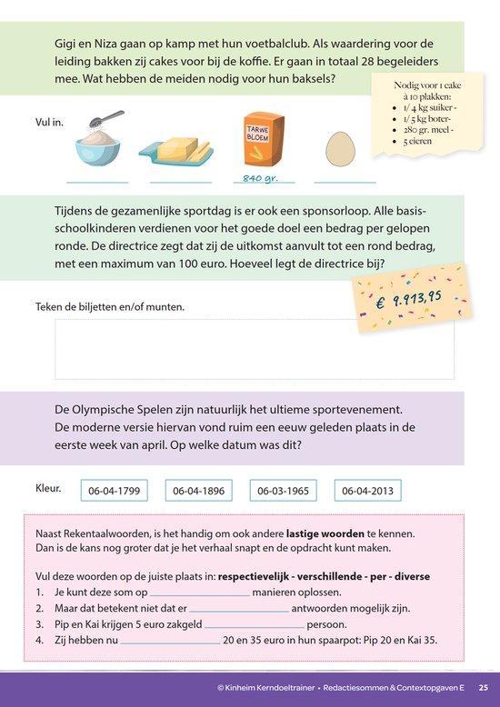 Redactiesommen & Contextopgaven / E / Kerndoeltrainer, Boeken, Schoolboeken, Zo goed als nieuw, Verzenden