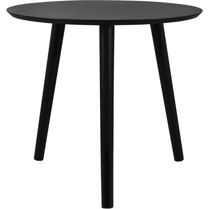 Bijzettafel - Livion Wilma - Rond - 50cm - Zwart - MDF, Huis en Inrichting, Tafels | Eettafels, Nieuw, Overige materialen, Ophalen of Verzenden
