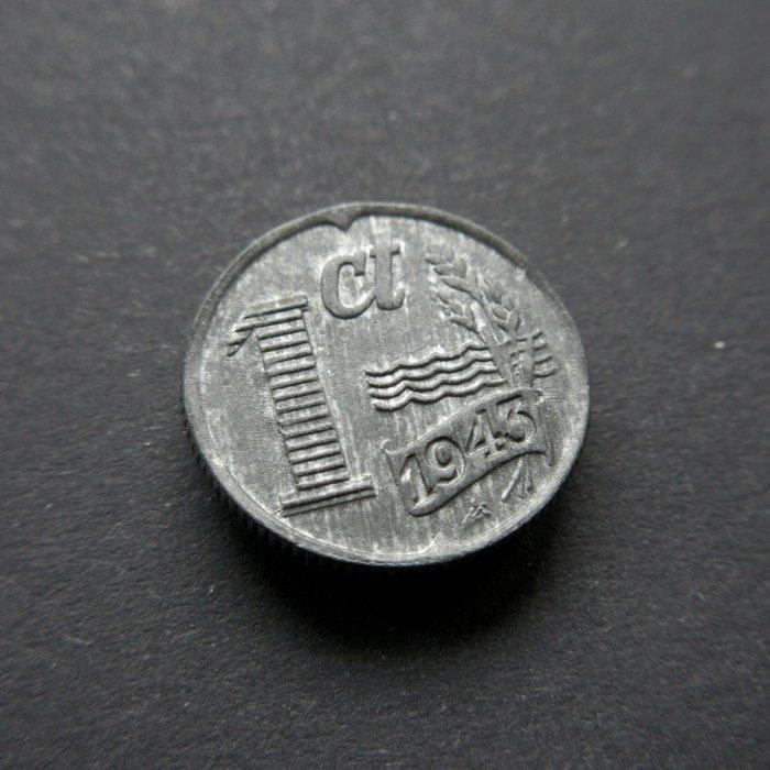Nederland. 1 Cent 1943, Duitse Bezetting WW2 [TOPKWALITEIT], Postzegels en Munten, Munten | Nederland