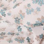 Tessuto Gobelin – Bloemenpatroon in blauw en beige -