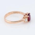 Ring - 18 karaat Geel goud - 3.65ct. tw. Robijn - Diamant -, Nieuw