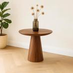 Salontafel Mangohout Salontafel Mick Bruin Rond 60 cm, Huis en Inrichting, Tafels | Salontafels, Verzenden, Rond, Nieuw, Industriële meubels