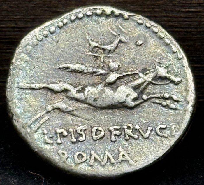 Romeinse Republiek. C. Calpurnius Piso Frugi, 61 v.Chr.., Postzegels en Munten, Munten | Europa | Niet-Euromunten