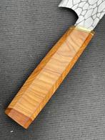 Artisan Patterned Kitchen Knife - Tafelmes - Hout, Staal -