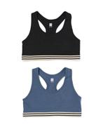HEMA Kinder croptops stretch katoen - 2 stuks zwart, Verzenden, Nieuw