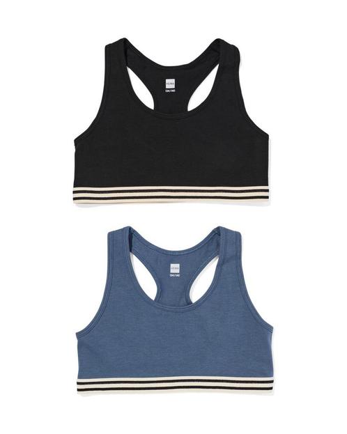 HEMA Kinder croptops stretch katoen - 2 stuks zwart, Kinderen en Baby's, Kinderkleding | Overige, Nieuw, Verzenden