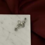 Witgouden art nouveau broche gezet met parel en diamant;..., Gebruikt, Overige kleuren, Ophalen of Verzenden, Met edelsteen