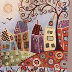 Decoratief Naïf Wandtapijt van Stoffen – 9 Droomachtige, Antiek en Kunst