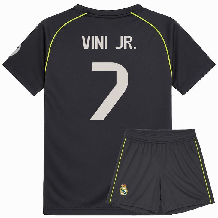 Real Madrid Voetbaltenue Vini JR. Uit - 2025-2026 - Kind, Sport en Fitness, Voetbal, Nieuw, Verzenden