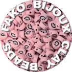 Fako Bijoux® - Klei Kralen Smiley / Emoji Roze -, Verzenden, Nieuw