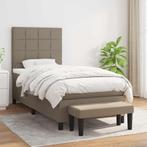 vidaXL Boxspring met matras stof taupe 90x190 cm, 90 cm, Eenpersoons, Verzenden, Nieuw