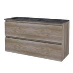 Badmeubelset BWS Salt 120x46cm Greeploos 2 Lades Met, Ophalen of Verzenden, Nieuw, Chroom, Bad