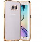 Samsung S7 Edge Hoesje TPU Electro Shine Case Goud + Autolad, Nieuw, Verzenden