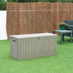 Tuin opbergbox Filetto 124x52,5x57 cm beige en houtkleurig c, Doe-het-zelf en Verbouw, Kratten en Dozen, Verzenden, Nieuw