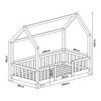 Kinderbed Sisimiut met uitvalbeveiliging 90x200 cm wit, Verzenden, Nieuw