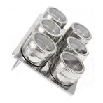 Quttin magnetische kruidenrek / kruidenplank set van 6 RVS, Huis en Inrichting, Ophalen of Verzenden, Nieuw