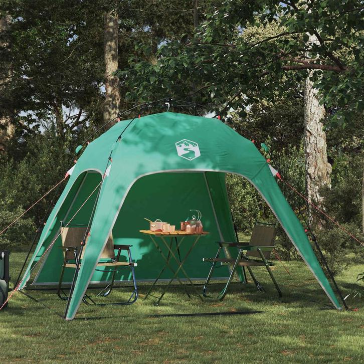 vidaXL Instant Tent 4-Person Quick-Release Zeegroen 260 x, Caravans en Kamperen, Tenten, Nieuw, Verzenden