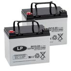 2 Stuks: Landport EV12-33 AGM Deep Cycle accus, origineel, Verzenden, Nieuw