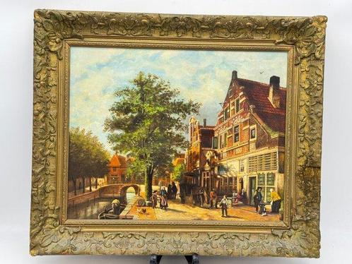 L.J. Rol (XX) naar Cornelis Springer - De Zuiderhavendijk in, Antiek en Kunst, Kunst | Schilderijen | Klassiek