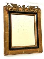 Wandspiegel - vergulde houten lijst met bronzen empirische
