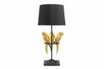 Design Tafellamp WILDLIFE 75cm Zwart Gouden Ronde Papegaai, Ophalen of Verzenden, Nieuw
