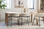 Stoel Eleonora LUKA Beige *NIEUW* Eetkamerstoel 95791, Overige kleuren, Nieuw, Ophalen of Verzenden, Stof