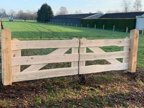 Boerenlandhek 2-delig (Breedte: 3.50m, Soort: Douglas), Tuin en Terras, Tuinhekken en Hekwerk, Ophalen of Verzenden