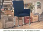 Leren eetkamerstoel Deal met armleuning - Hermes Kobalt, Huis en Inrichting, Stoelen, Blauw, Nieuw, Leer, Ophalen of Verzenden