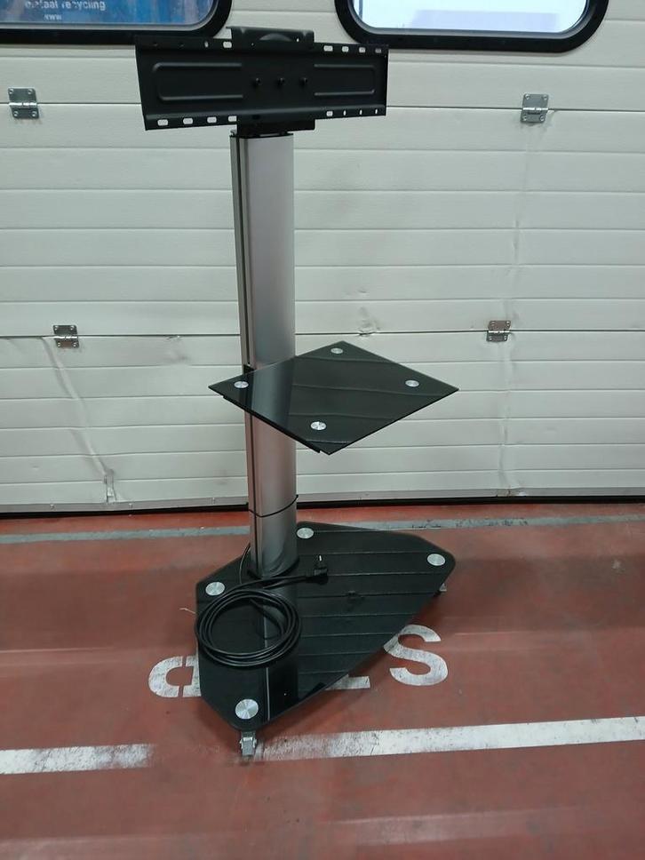 TV standaard verrijdbaar, zwart, hoogte 140 / 200 cm, Zakelijke goederen, Kantoor en Winkelinrichting | Kantoormeubilair en Inrichting