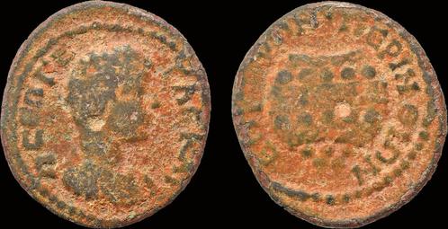 209-212ad Thrace Perinthus Geta Ae18 price crown surmount..., Postzegels en Munten, Munten | Europa | Niet-Euromunten, Verzenden