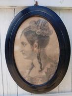 Julien Léopold Boilly (1796-1874), attribué - Ritratto di, Antiek en Kunst