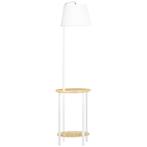 Vloerlamp – Lumina - Linnen lampenkap – Licht en wit, Huis en Inrichting, Lampen | Vloerlampen, Ophalen of Verzenden, Nieuw, Stof
