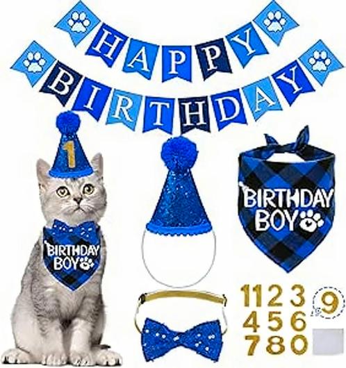 23-delige katten verjaardag set voor 16,95, Dieren en Toebehoren, Katten-accessoires, Nieuw, Verzenden