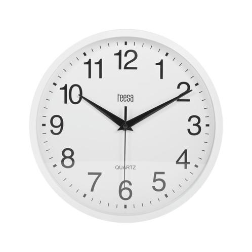 Teesa TSA0037 Wandklok 25 cm wit, Huis en Inrichting, Woonaccessoires | Klokken, Ophalen of Verzenden