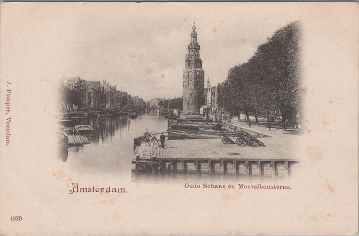 AMSTERDAM - Oude Schans en Montelbanstoren, Verzamelen, Ansichtkaarten | Nederland