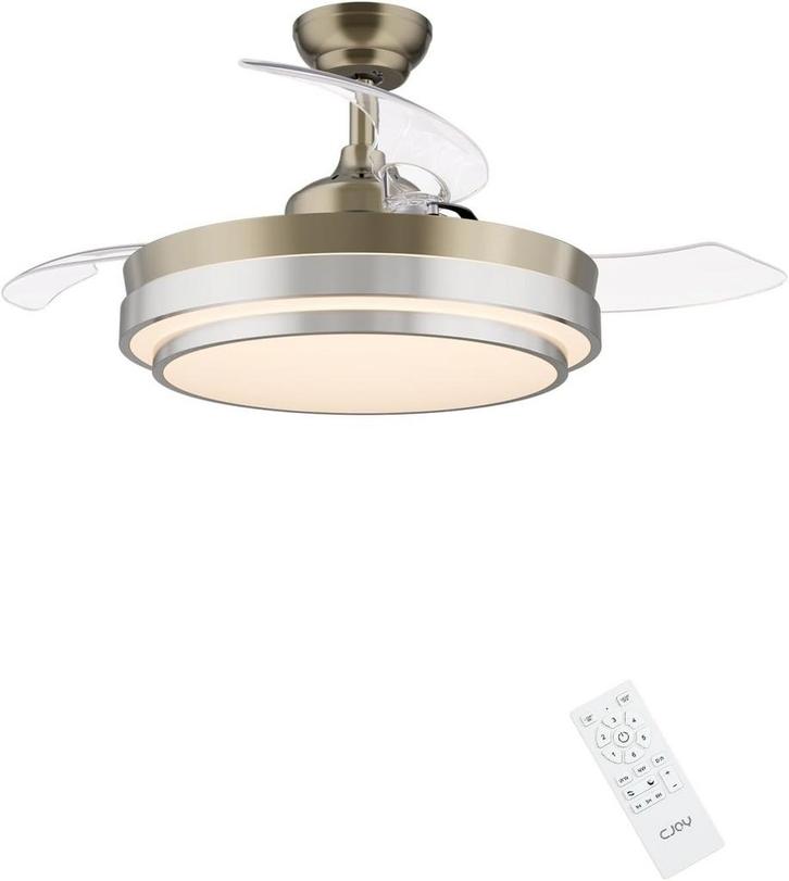CJOY Plafondventilator 107cm | Intrekbaar | Retourdeal 30..., Witgoed en Apparatuur, Airco's, Koelen en Ontvochtigen, Nieuw, Plafondventilator