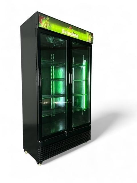 Heineken dubbeldeurs bier koelkast incl. verlichting, Witgoed en Apparatuur, Koelkasten en IJskasten