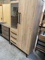 Woody vitrine, natur, Huis en Inrichting, Kasten | Wandmeubels, Nieuw, Glas, Met lade(s)