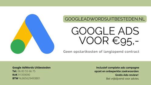 Top 3 positie in Google? Ads €95,- p/maand Inclusief opbouw!, Diensten en Vakmensen, Webdesigners en Hosting, Domeinregistratie