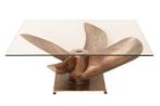 Maritieme salontafel OCEAN L 85cm antiek koper met, Huis en Inrichting, Ophalen of Verzenden, Nieuw