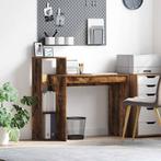 vidaXL Bureau met plank Gerookt eiken 100 x 40 x 90 cm, Huis en Inrichting, Bureaus, Verzenden, Nieuw